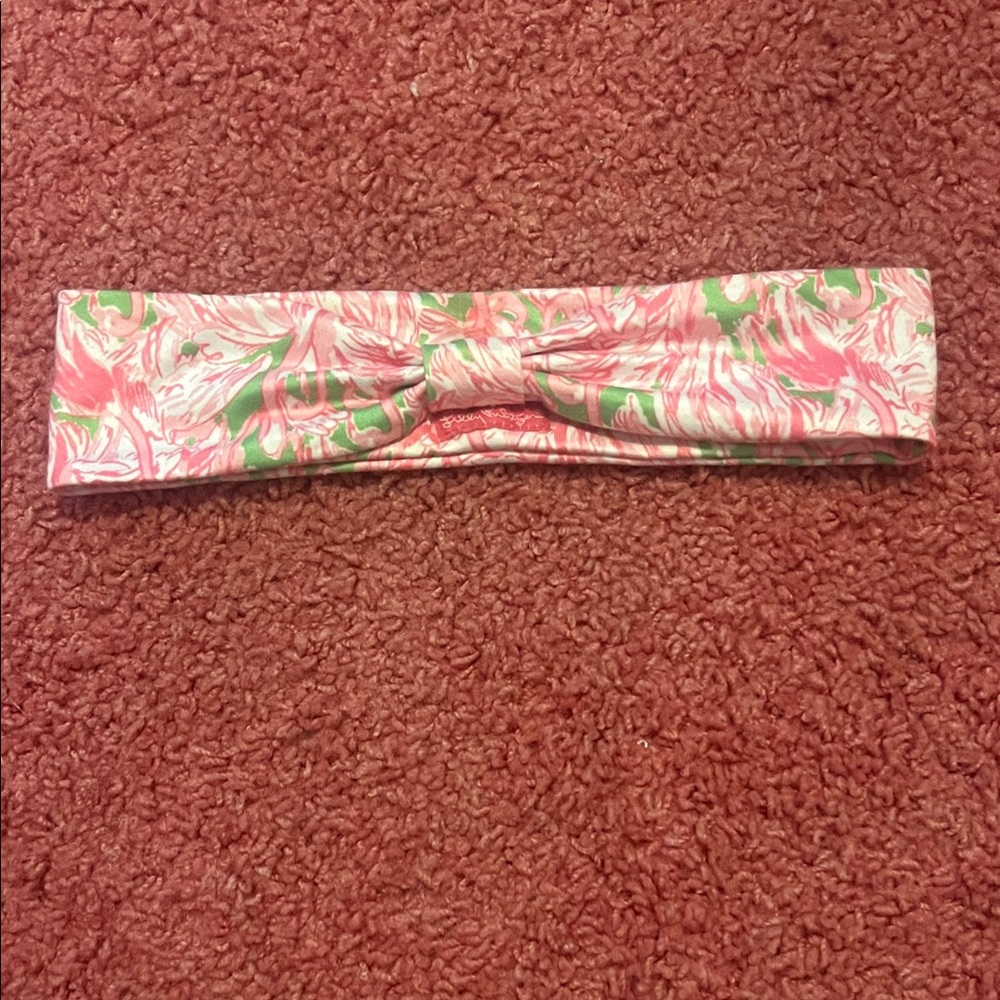 Lilly Pulitzer Pink and Green Patterned Headband